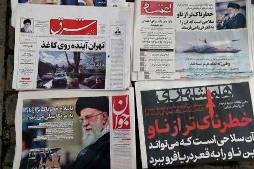 Iranian newspapers lead with the image of Iran's Supreme Leader Ayatollah Ali Khamenei