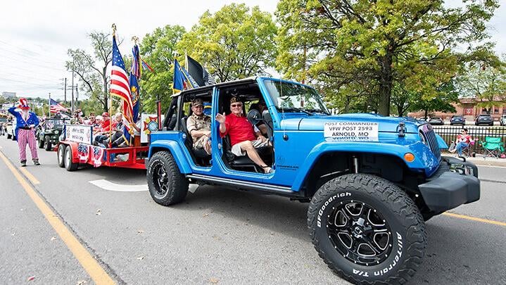 Members of the Arnold VFW Post take part in the 2024 Arnold Days Parade.
