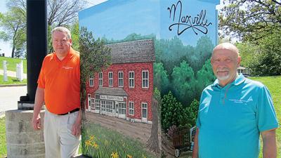 painting of streetlight boxes in arnold