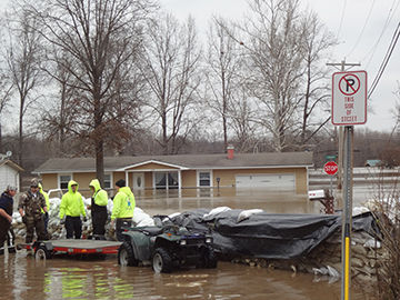 People sandbagged in Starling Estates subdivision