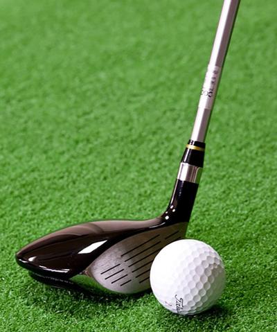 golf club and ball