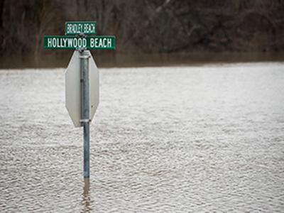 flooding at Bradley Beach and Hollywood Beach roads in Arnold in late 2015, early 2016
