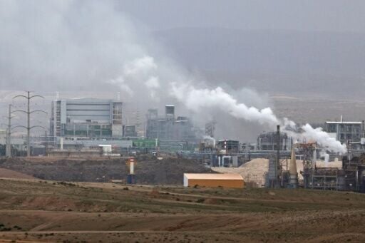 Smoke rises from the Ramat Hovav industrial zone south of Beersheba in southern Israel