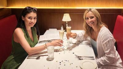 Emily Perez, left, and Lisa Sabath celebrate the change in ownership of the Dynamic Edge Dance Center in the Fenton area.