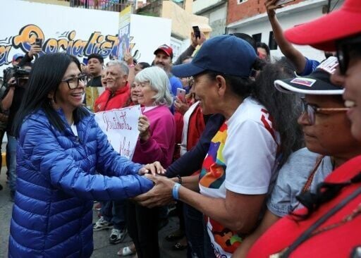 Venezuela's interim President Delcy Rodriguez (L) said the US attack to depose her predecessor Nicolas Maduro left a 'stain' on the countries' relations