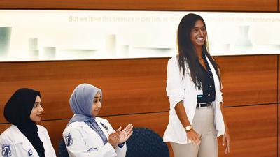 Olivia Cossins, of Wildwood, fourth-year student in the program, at the event.