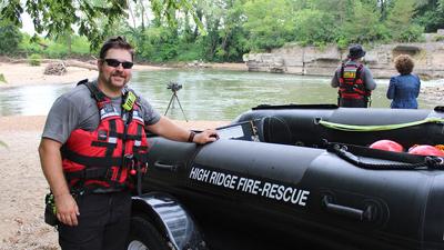 Firefighter Jacob Boedy has worked at the High Ridge Fire Protection District for nine years.