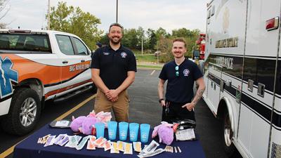 Jeremy Walter and John Pease of North Jefferson County Ambulance District participate in the 2023 Byrnes Mill event.