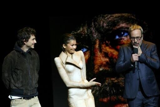 Timothee Chalamet, Zendaya and Canadian director Denis Villeneuve promote "Dune: Part Three" at CinemaCon