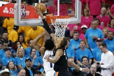 San Antonio superstar Victor Wembanyama put in a historic defensive performance in the Spurs' Western semi-final game-one loss to Minnesota, making an all-time postseason record 12 blocks