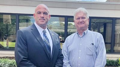 New Eureka assistant police chief Michael Werges, left, and Chief Michael Wiegand.