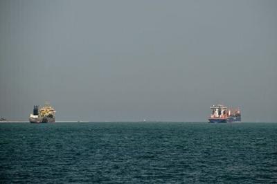 Commercial vessels offshore in Dubai last week