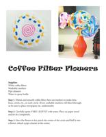 Coffee Filter Flowers instructions
