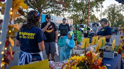 Vendors handed out treats to the trick or treaters throughout the parking lot at Fox Elementary School during the Arnold Chamber of Commerce’s annual event.