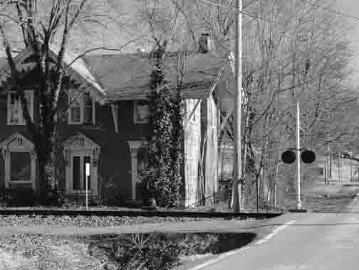 Old house near railroad track in Victoria