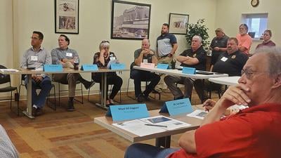 The I-55 community advisory group listens to an Oct. 5 presentation about upcoming improvement projects for the interstate.