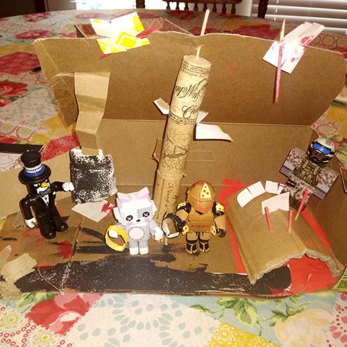 Savannah Swain festus elementary cardboard karate dojo.jpg