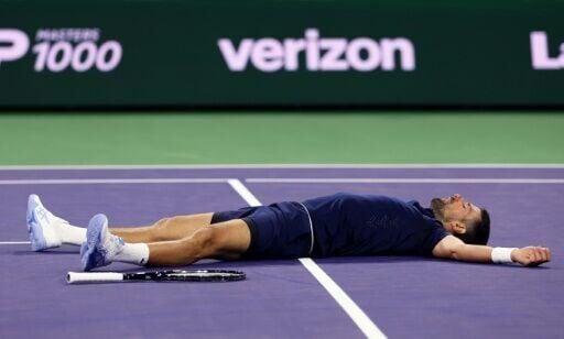 Novak Djokovic takes a breather in his fourth-round loss to Jack Draper at Indian Wells