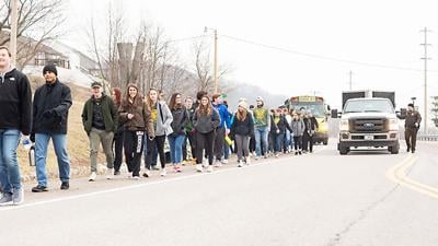 Students took part in last year's March for Hunger food drive.