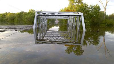 Joachim Creek bridge flood april 2019