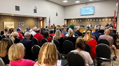 Crystal City Hall was a full house at the Sept. 25 public hearing.