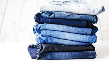 stack of jeans