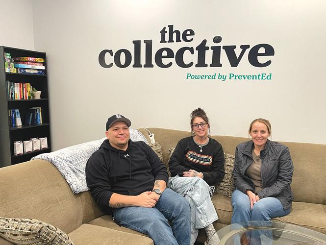 From left are PreventEd certified peer specialists John Singer, Jenna Gateson and Mandy Janke.