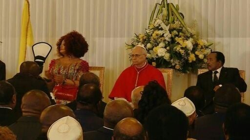 Pope Leo arrives for meeting with Cameroon President Biya in Yaounde