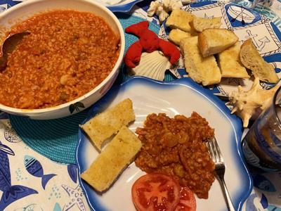 Quick Cajun Jambalaya, Cajun Garlic Bread