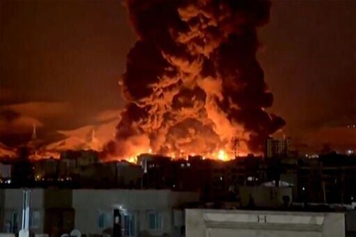 Recent air strikes set fire to an oil depot in Iran's capital Tehran