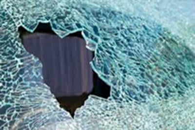 shattered window