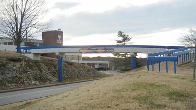 The Jefferson College pedestrian bridge on the Hillsboro campus will be replaced this summer.