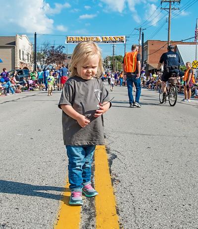 A youngster enjoys the 2017 Eureka Days.