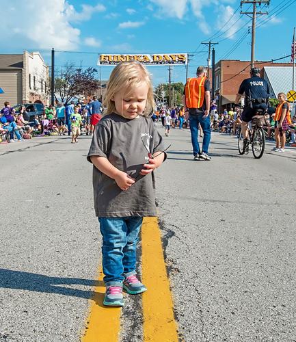 A youngster enjoys the 2017 Eureka Days.