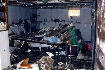 Flash flood damage at Lebanon Baptist Church