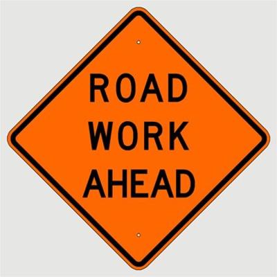 road work sign