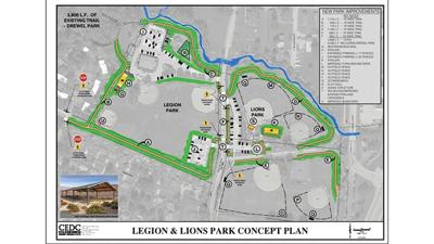 Map of Eureka park improvements