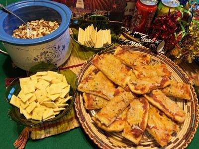 Slow Cooker Hot Crab Dip, Salsa Strips