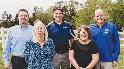 Retiring Hillsboro R-3 administrators, from left, Jim Ramsey, Debbie Spiller, Heath Allison, Kim Jackson and Scott Readnour.