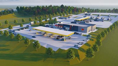 Artist’s rendering of the Love’s truck stop planned for Herculaneum.