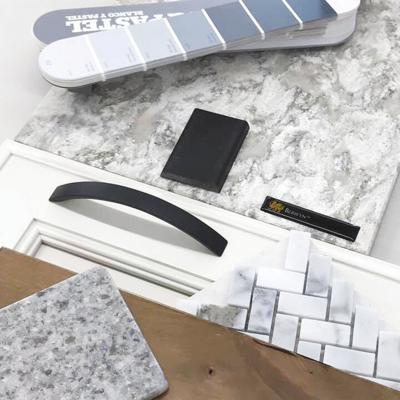 Comfort Cabinetry helps clients selections including cabinets, countertops and paint.