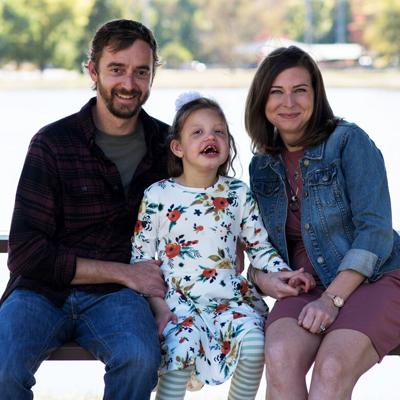 From left, Richard, Sarah and Evie Molner of Festus.