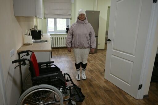 Olga, 50, moved from Energodar, another town for nuclear workers, to Slavutych which was set up to house people displaced by the Chernobyl disaster