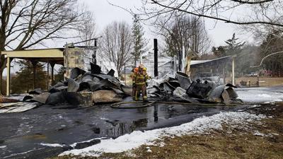 A barn on Lewis Road in Eureka was destroyed by fire.