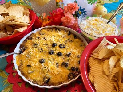 Bacon Cheddar Dip, Double Cheese Chile Dip