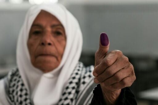 Palestinians cast their votes in local municipal elections, the first such vote since the war in Gaza broke out