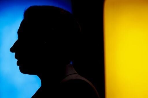 Prime Minister Mette Frederiksen (C) takes part in a debate ahead of Denmark's elections