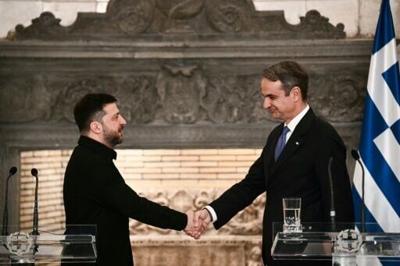 The key gas deal was signed as Ukrainian President Volodymyr Zelensky met Greek Prime Minister Kyriakos Mitsotakis at the start of a European tour