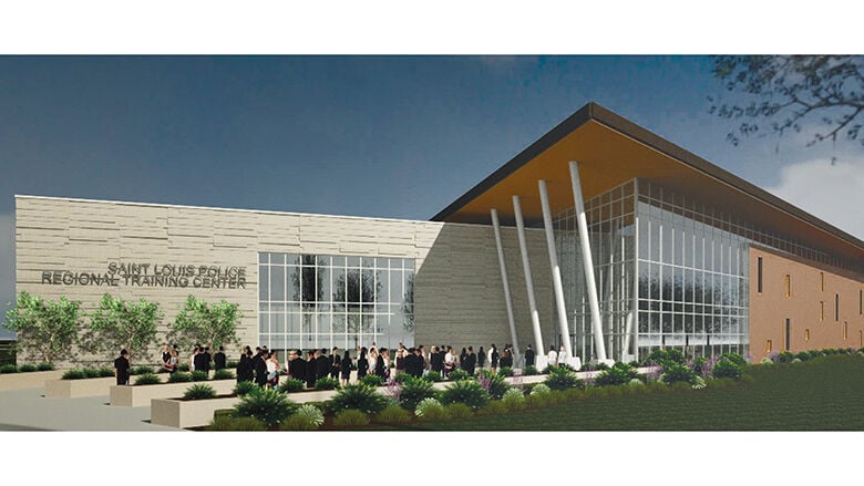 An artist’s rendering of the Gateway Law Enforcement Training Center. Designs for the facility are not finalized.