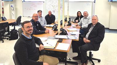 The Jefferson County Task Force on Restricted Settlement Funds includes, from left, Warren Robinson, director of Emergency Management, Cedar Hill Fire Chief Mick Fischer, Steve Sikes, executive director of the Health Department, Sheriff Dave Marshak, Ni...